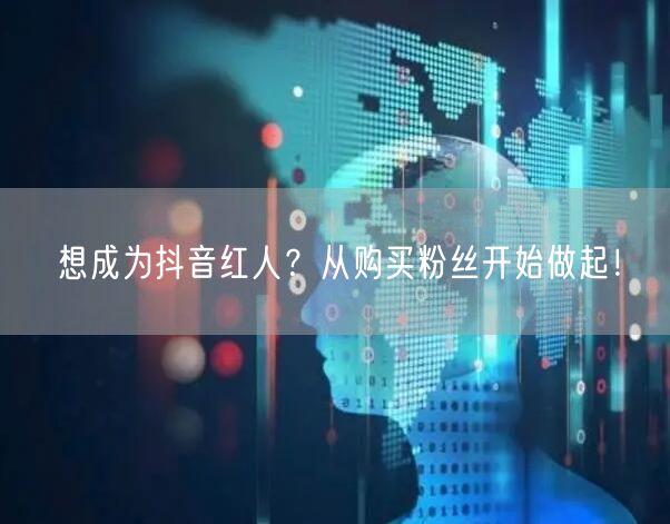 想成为抖音红人？从购买粉丝开始做起！