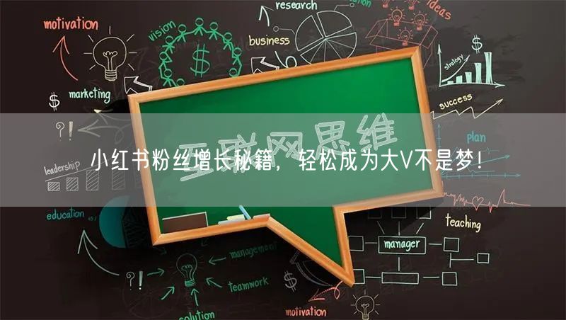小红书粉丝增长秘籍，轻松成为大V不是梦！