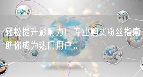 轻松提升影响力！专业购买粉丝指南助你成为热门用户。