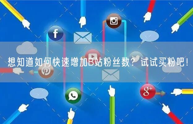 想知道如何快速增加B站粉丝数？试试买粉吧！