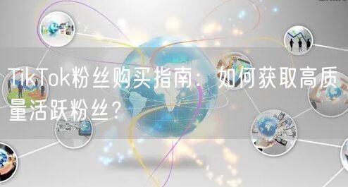 TikTok粉丝购买指南：如何获取高质量活跃粉丝？