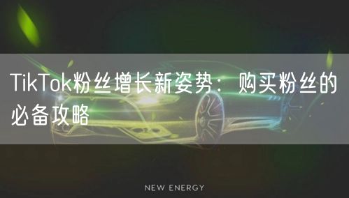 TikTok粉丝增长新姿势：购买粉丝的必备攻略