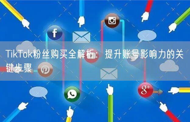 TikTok粉丝购买全解析：提升账号影响力的关键步骤