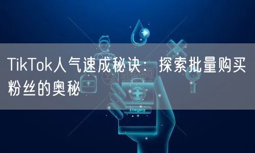 TikTok人气速成秘诀：探索批量购买粉丝的奥秘