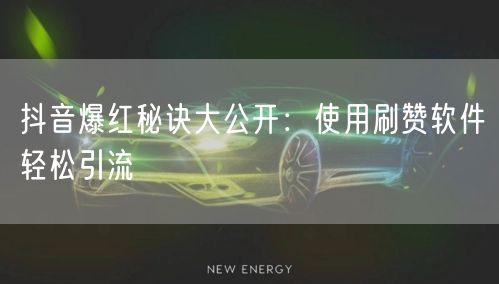抖音爆红秘诀大公开：使用刷赞软件轻松引流