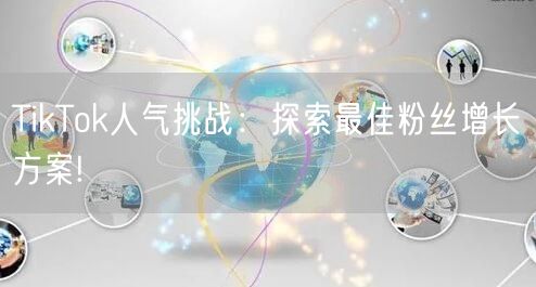 TikTok人气挑战：探索最佳粉丝增长方案!