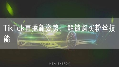 TikTok直播新姿势：解锁购买粉丝技能