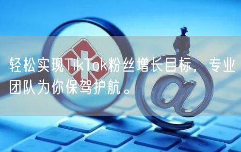 轻松实现TikTok粉丝增长目标，专业团队为你保驾护航。