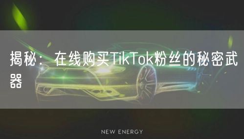揭秘：在线购买TikTok粉丝的秘密武器