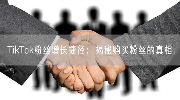 TikTok粉丝增长捷径：揭秘购买粉丝的真相