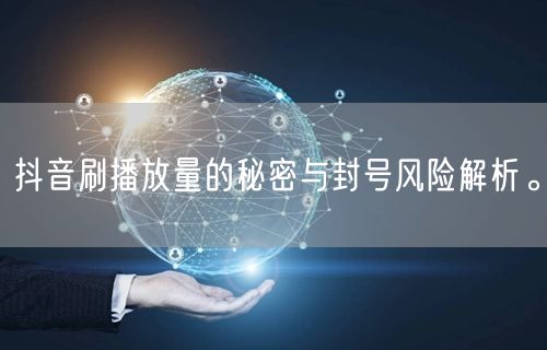 抖音刷播放量的秘密与封号风险解析。