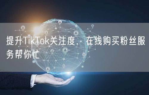 提升TikTok关注度，在线购买粉丝服务帮你忙