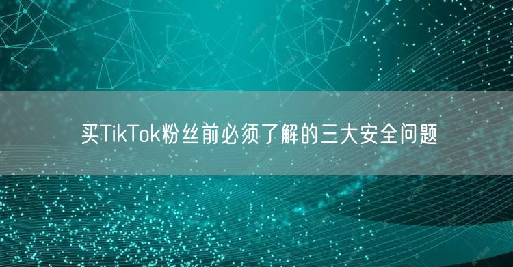 买TikTok粉丝前必须了解的三大安全问题