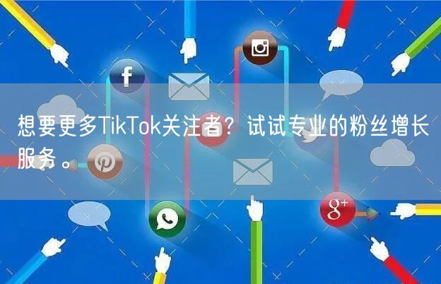 想要更多TikTok关注者？试试专业的粉丝增长服务。