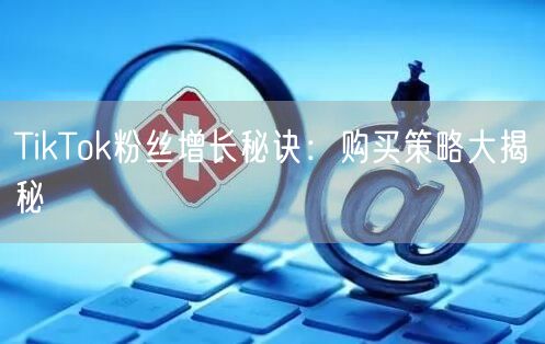 TikTok粉丝增长秘诀：购买策略大揭秘