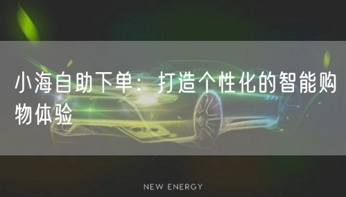 小海自助下单：打造个性化的智能购物体验