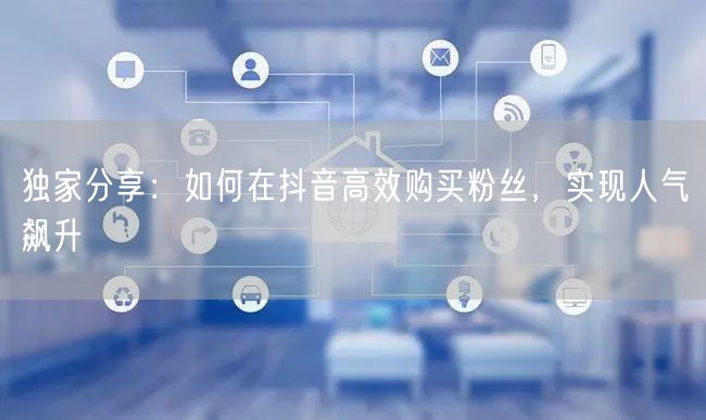 独家分享：如何在抖音高效购买粉丝，实现人气飙升