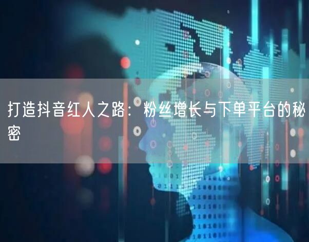 打造抖音红人之路：粉丝增长与下单平台的秘密