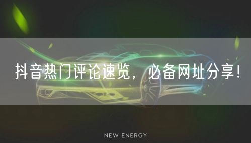 抖音热门评论速览，必备网址分享！