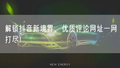 解锁抖音新境界，优质评论网址一网打尽！