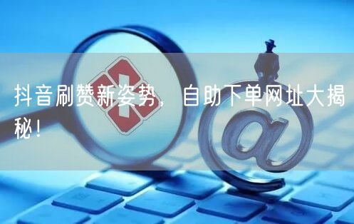 抖音刷赞新姿势，自助下单网址大揭秘！