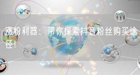 涨粉利器：带你探索抖音粉丝购买途径！