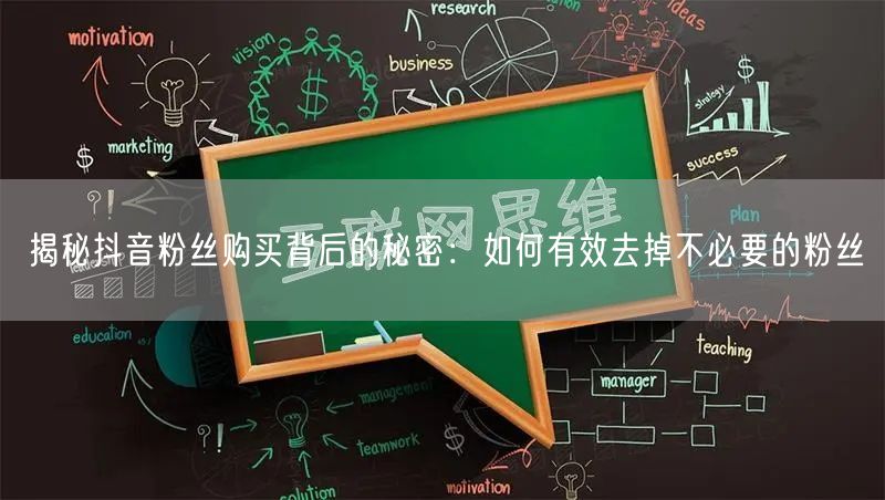 揭秘抖音粉丝购买背后的秘密：如何有效去掉不必要的粉丝