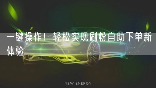 一键操作！轻松实现刷粉自助下单新体验