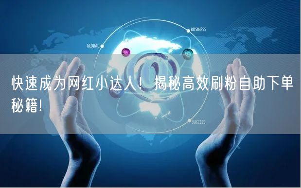 快速成为网红小达人！揭秘高效刷粉自助下单秘籍!