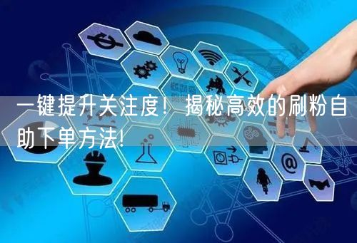 一键提升关注度！揭秘高效的刷粉自助下单方法!