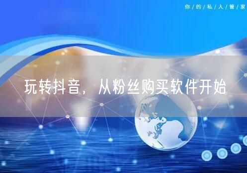 玩转抖音，从粉丝购买软件开始