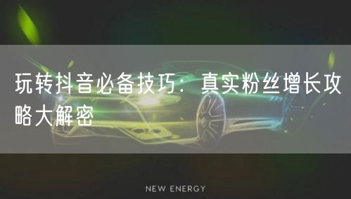 玩转抖音必备技巧：真实粉丝增长攻略大解密