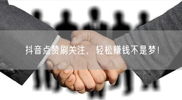 抖音点赞刷关注，轻松赚钱不是梦！