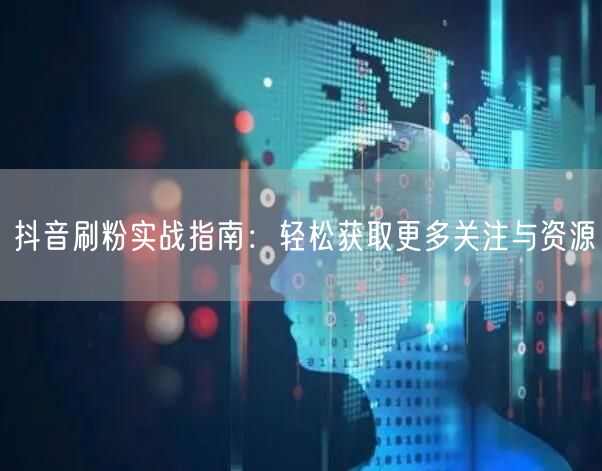 抖音刷粉实战指南：轻松获取更多关注与资源