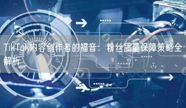 TikTok内容创作者的福音：粉丝质量保障策略全解析