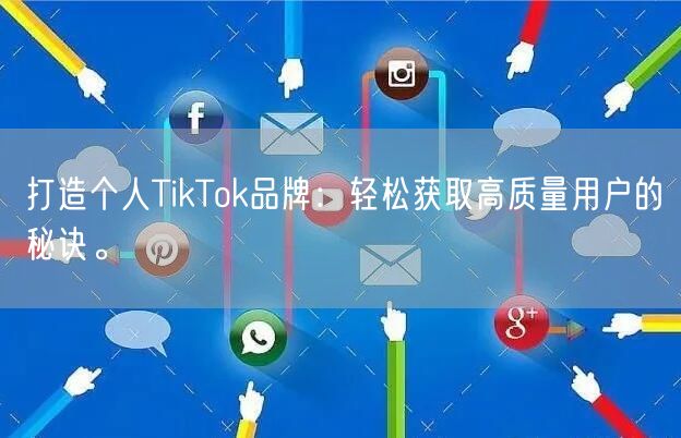 打造个人TikTok品牌：轻松获取高质量用户的秘诀。