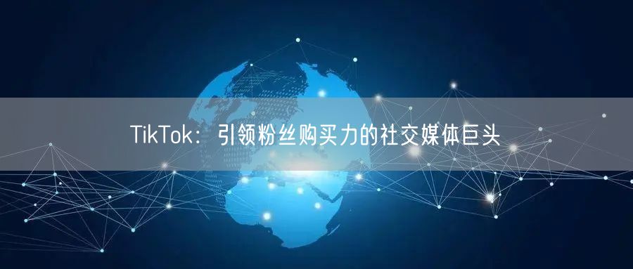 TikTok：引领粉丝购买力的社交媒体巨头