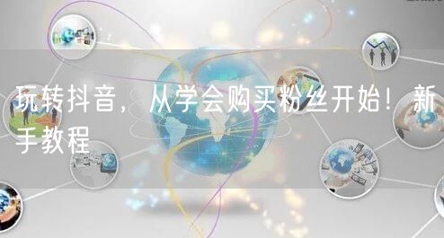 玩转抖音，从学会购买粉丝开始！新手教程