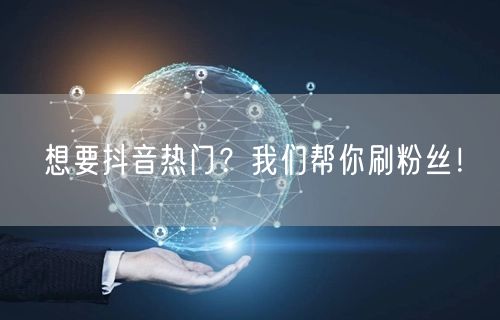 想要抖音热门？我们帮你刷粉丝！
