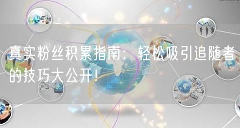 真实粉丝积累指南：轻松吸引追随者的技巧大公开！