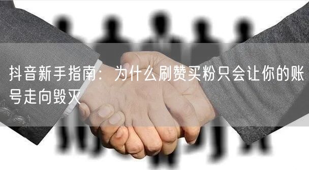 抖音新手指南：为什么刷赞买粉只会让你的账号走向毁灭