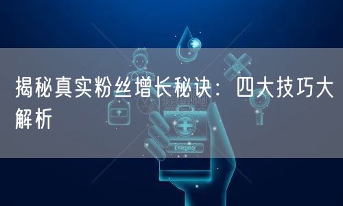 揭秘真实粉丝增长秘诀：四大技巧大解析