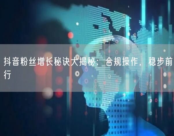 抖音粉丝增长秘诀大揭秘：合规操作，稳步前行