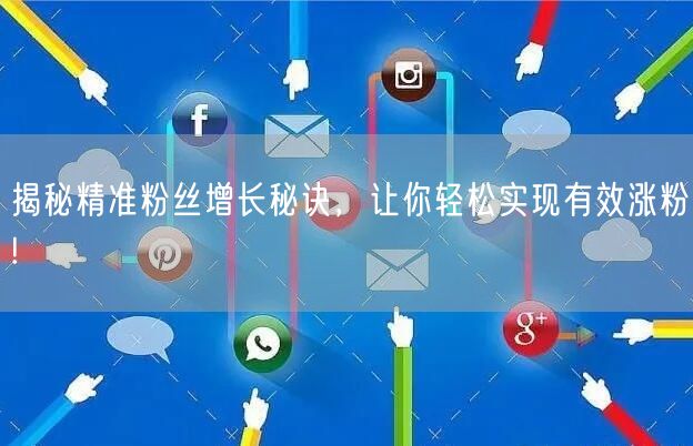 揭秘精准粉丝增长秘诀，让你轻松实现有效涨粉!