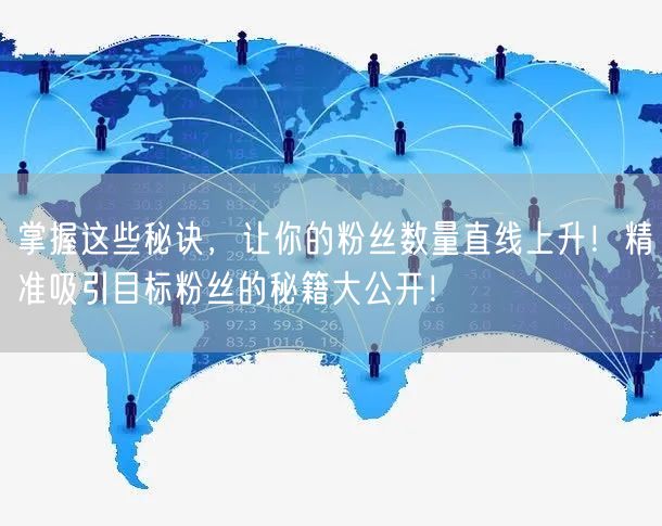掌握这些秘诀，让你的粉丝数量直线上升！精准吸引目标粉丝的秘籍大公开！