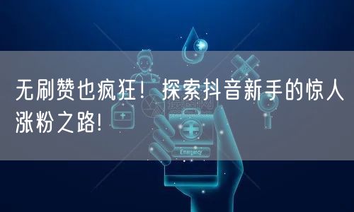 无刷赞也疯狂！探索抖音新手的惊人涨粉之路!