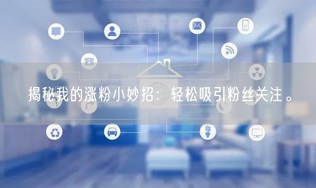 揭秘我的涨粉小妙招：轻松吸引粉丝关注。