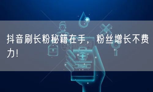 抖音刷长粉秘籍在手，粉丝增长不费力！