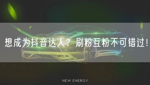 抖音达人速成：刷粉互粉助力粉丝增长与账号优化