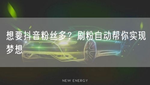 想要抖音粉丝多？刷粉自动帮你实现梦想